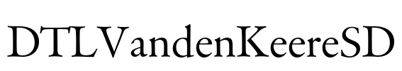 DTLVandenKeereSD Font Image