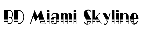 BD Miami Skyline Font Image