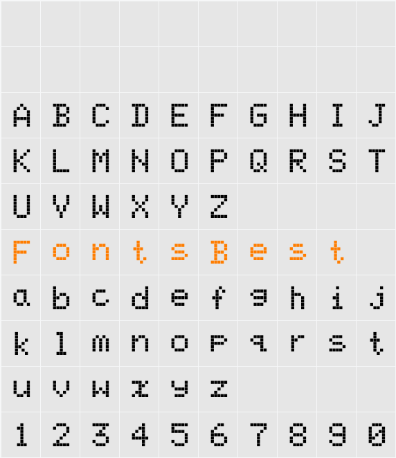 ScreenMatrix Character Map