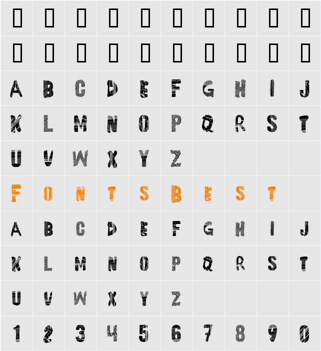 CM PARTY HEADLINE Character Map