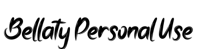 Bellaty Personal Use Font Image