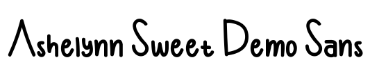 Ashelynn Sweet Demo Sans Font Image