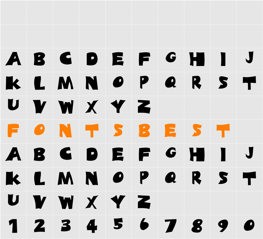 Daldes-Light Character Map