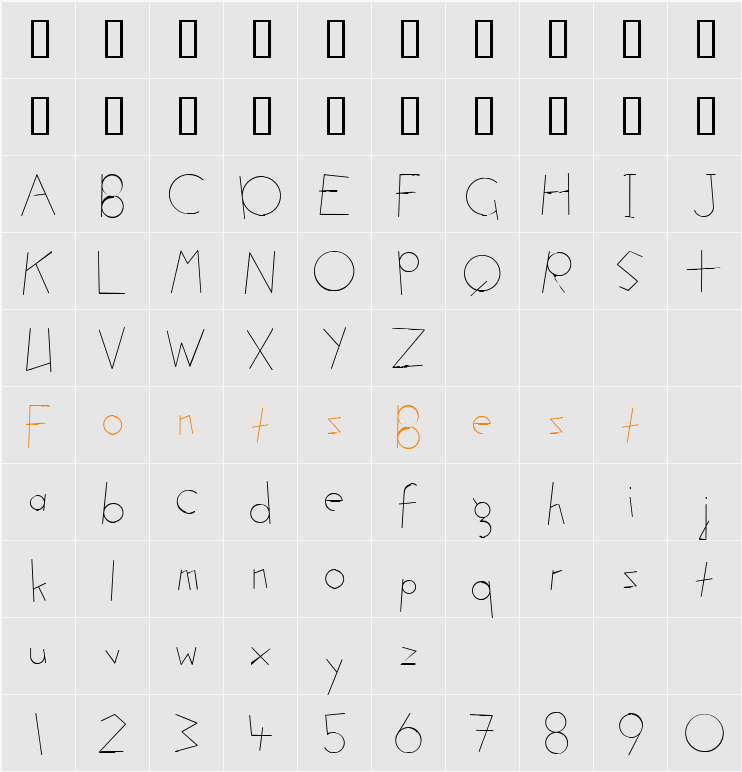 Atomic Pasta Character Map