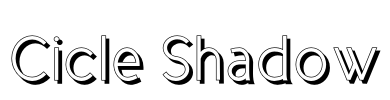 Cicle Shadow Font Image