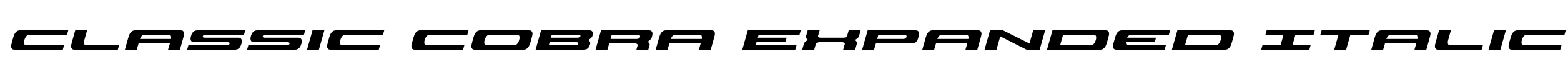 Classic Cobra Expanded Italic Font Image