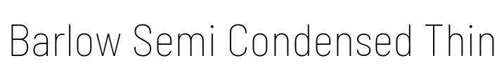 Barlow Semi Condensed Thin Font Image
