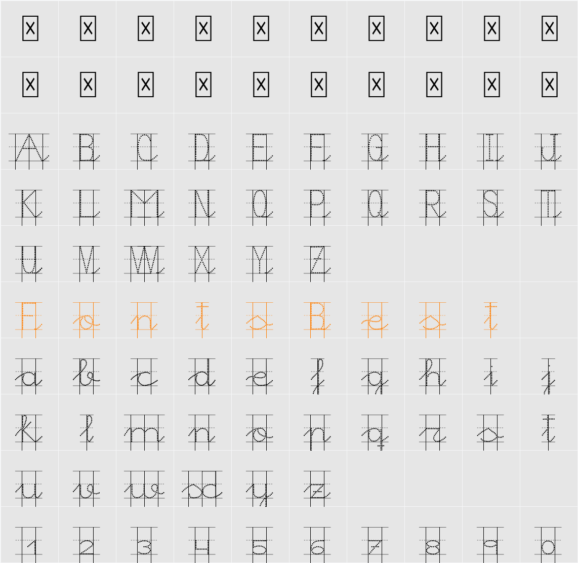 Morasoft10 Character Map