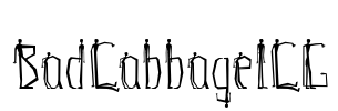 BadCabbageICG Font Image