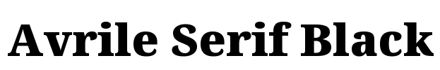 Avrile Serif Black Font Image