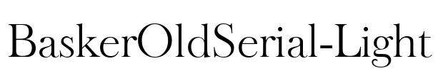 BaskerOldSerial-Light Font Image