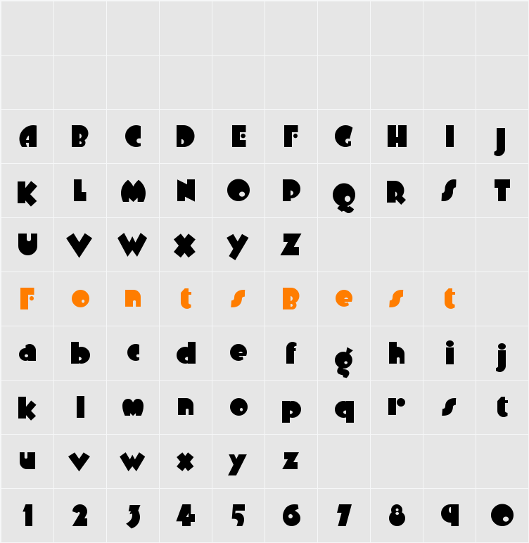 Arbuckle Remix NF Character Map