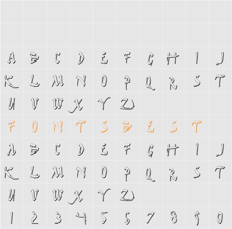 Dark Horse Shadow Character Map