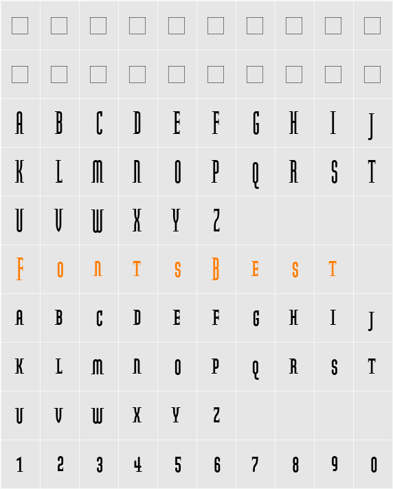 ModulaRoundSerifSmallCaps Character Map