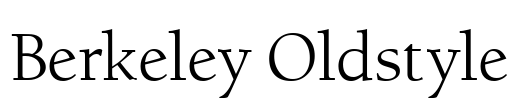 Berkeley Oldstyle Font Image