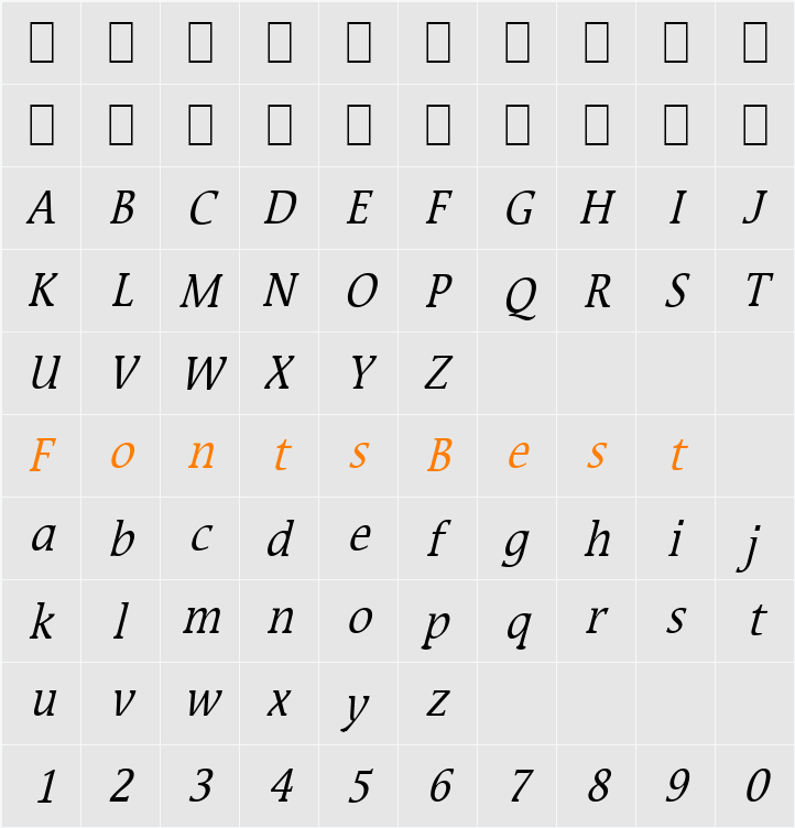 Mirror-Condensed Character Map