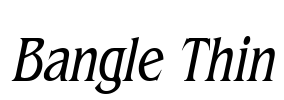 Bangle Thin Font Image