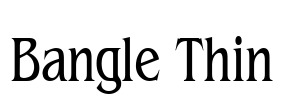 Bangle Thin Font Image