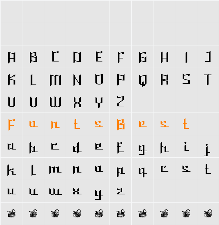 Buwah Character Map