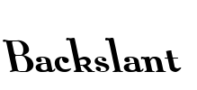 Backslant Font Image