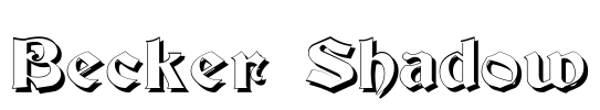 Becker Shadow Font Image