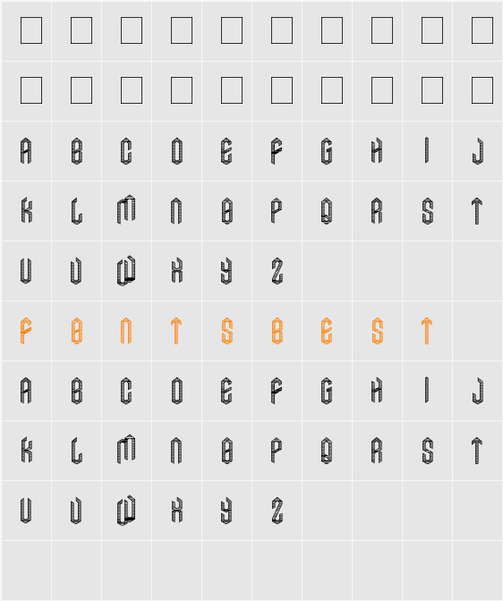 Axe Fill Character Map
