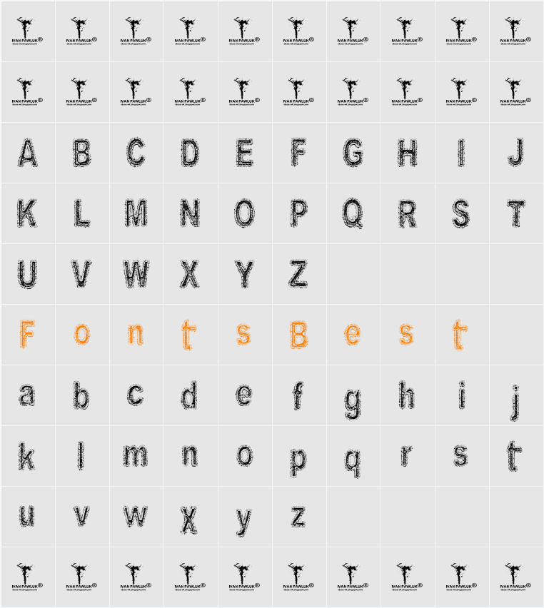 Arenatox font DEMO Character Map