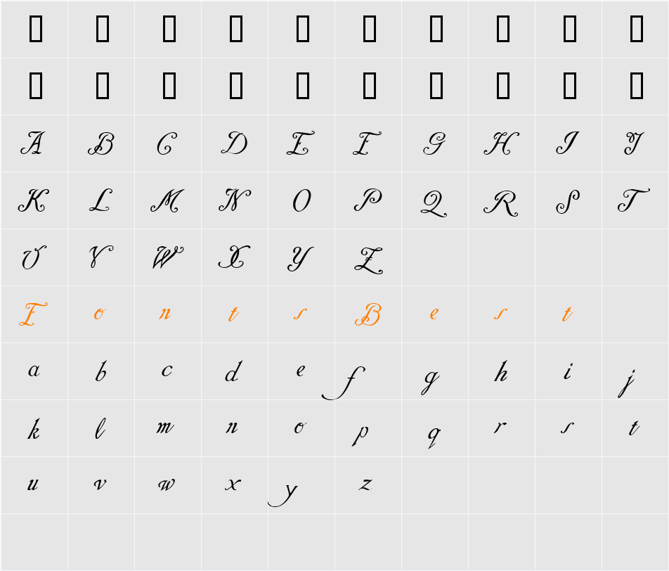 Daresiel Demo Character Map