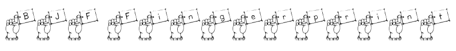 BJF Fingerprint Font Image