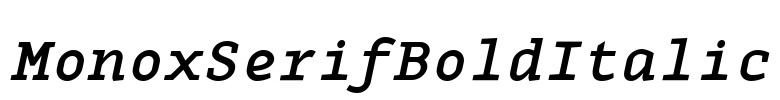 MonoxSerifBoldItalic