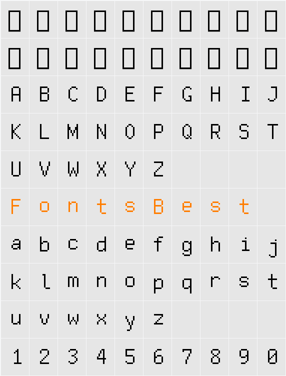 Free Pixel Character Map