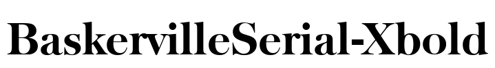BaskervilleSerial-Xbold Font Image
