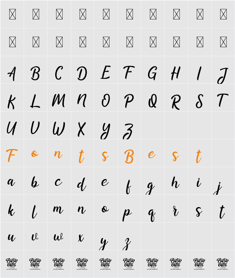 Alvarisky Character Map