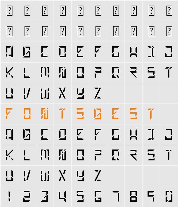 BUILDER Character Map