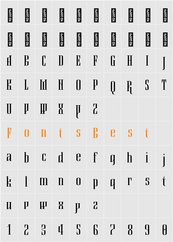 Bazilikin Heavy Character Map
