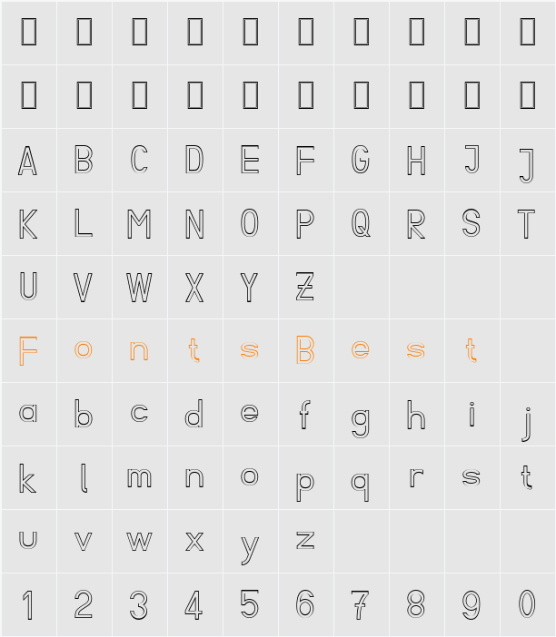 Fibel Sued Kontur Character Map