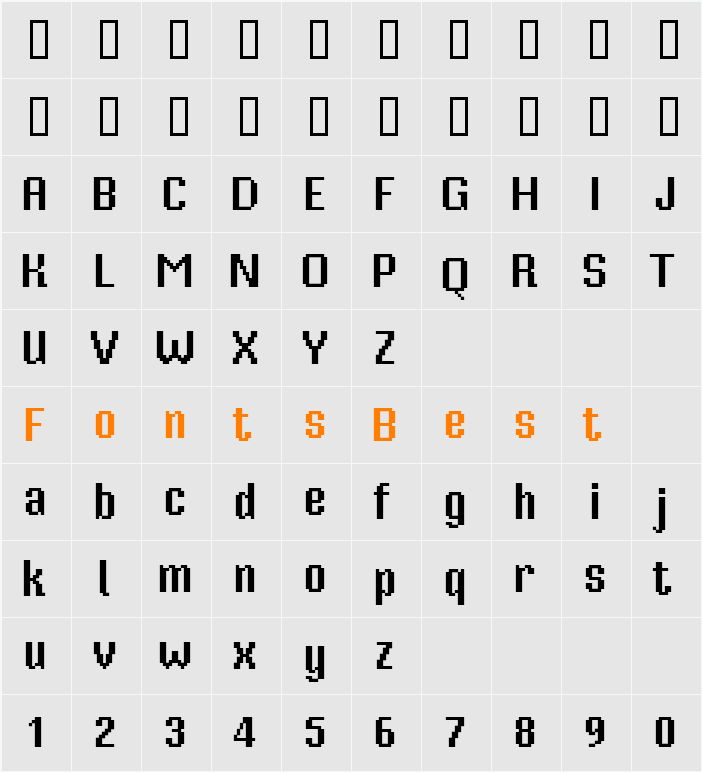 Mister Pixel 16 pt - Regular Character Map