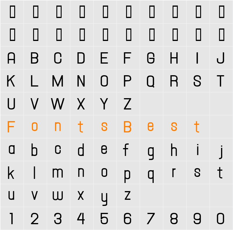 Hallandale Text Demi JL Character Map