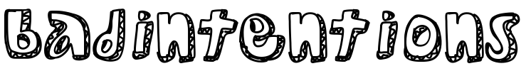 BadIntentions Font Image