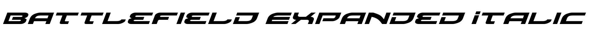 Battlefield Expanded Italic Font Image