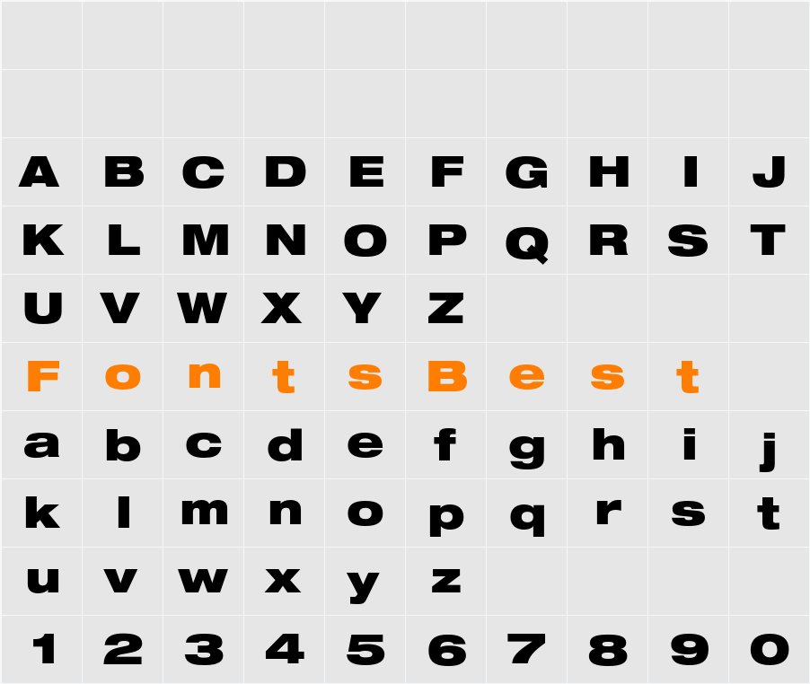 Helvetica Neue Character Map