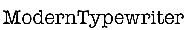 ModernTypewriter Font Image