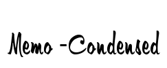 Memo-Condensed Font Image
