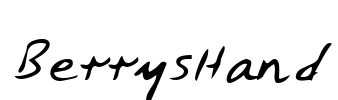 BerrysHand Font Image