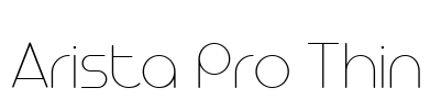 Arista Pro Thin Font Image