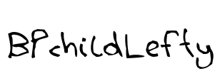 BPchildLefty Font Image