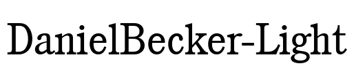 DanielBecker-Light Font Image