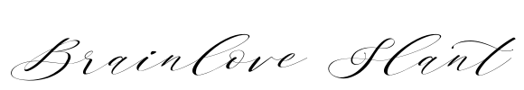 Brainlove Slant Font Image