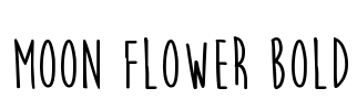 Moon Flower Bold Font Image