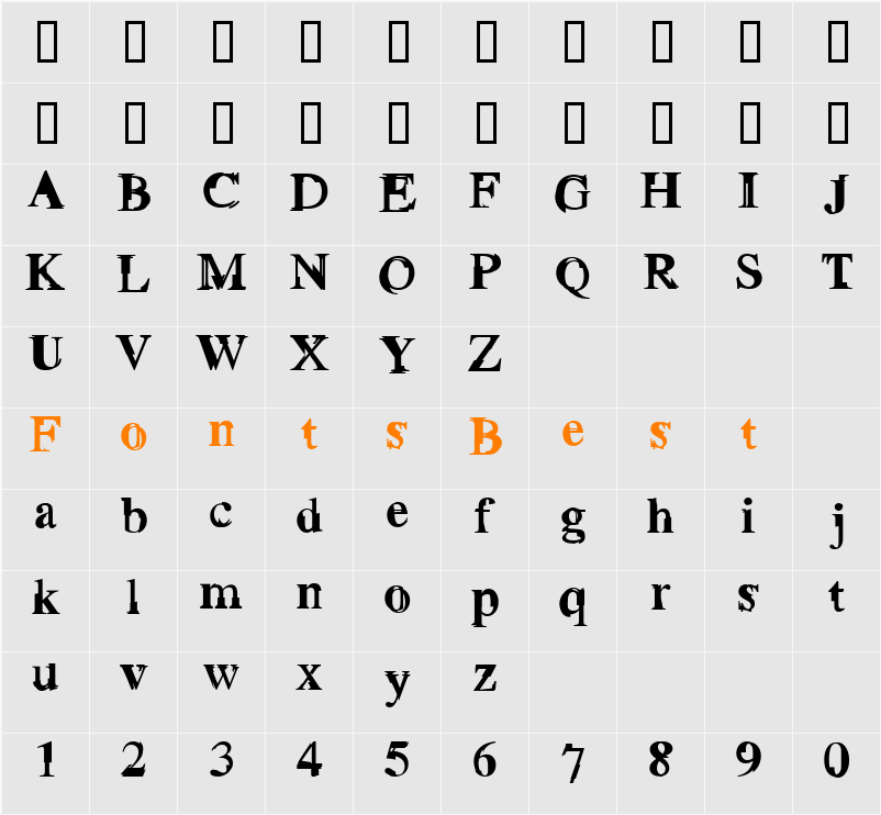 JI-Murrha Character Map